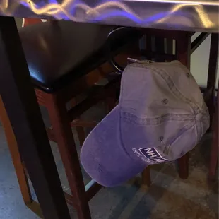 Purse hook under the table