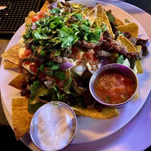 Carne asada nachos