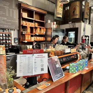 The coffee bar and baristas where the magic happens.