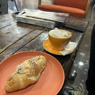 almond croissant (my favorite) and hot mocha