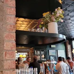 bottles of water on a shelf