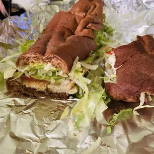 Giant grilled chicken sandwich on wheat