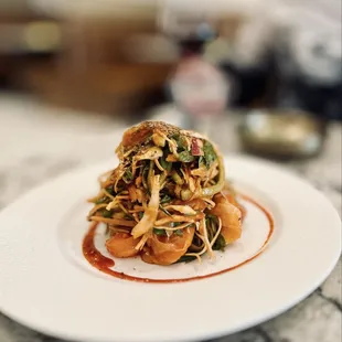 He - Moo- chim. Spicy seafood salad. Awesome!