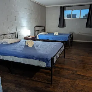 New mattresses. They are remodeling but as you can see clean and big