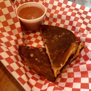 Grilled Cheese and Tomato Bisque [$10]