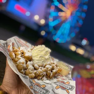 Funnel cake. Basic but 10/10!