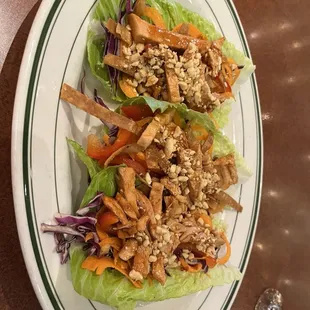 Spicy Chicken Lettuce Wraps