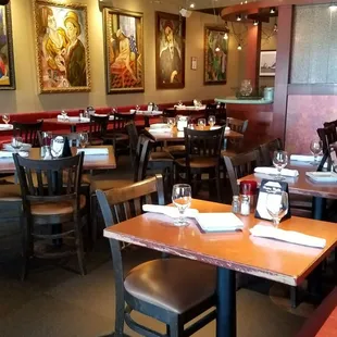 Inside seating and decor.