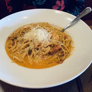 Shrimp Diablo Linguine