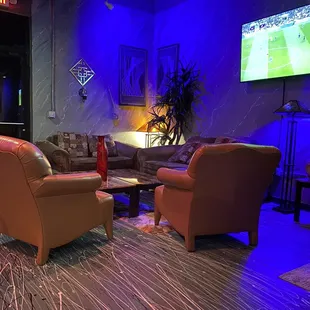 The seating areas are comfy and intimate for groups. A great place to gather.