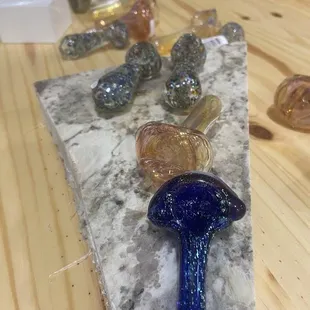 Locally crafted hand blown glass