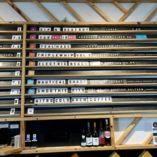 Half the beer+ menu, which is always changing.