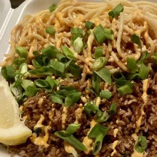 Hibachi Rice and Garlic Noodles