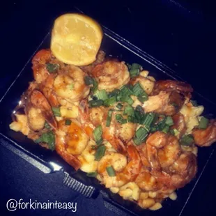 Shrimp hibachi rice plate