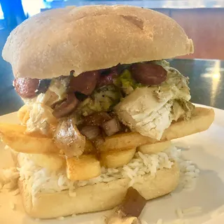 Proud Peruvian Sandwich and Fries
