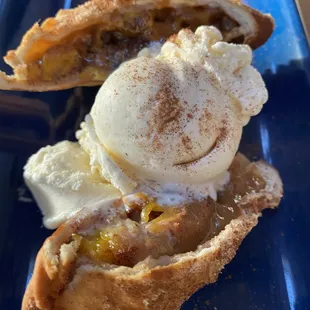 Ditch the Freak- dessert empanada stuffed with fried plantain and dulce de leche.