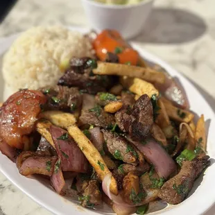 a plate of food on a table