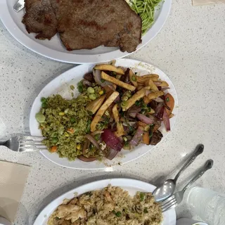 Tallarin Verde Bistec Apanado