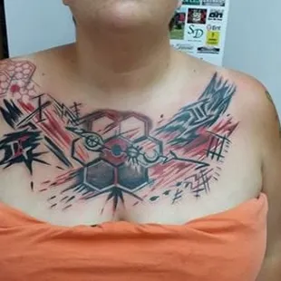 My wife's Trash Polka piece by Hunter @ Inkline Private Tattoo Studio. Awesome, right??