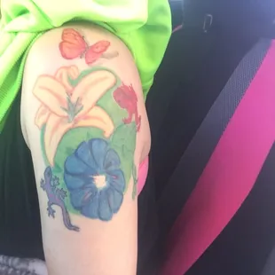 My boys birth month flowers Judy did in March 2015