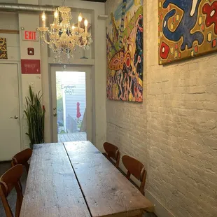 Seating area in the back