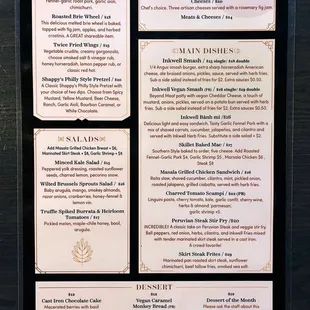 Updated food menu (Dec 2024)