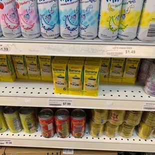a variety of drinks