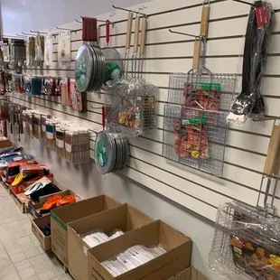 a variety of items on display