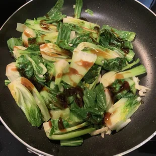 Bok Choi stirred fry with gluten free oysters sauce