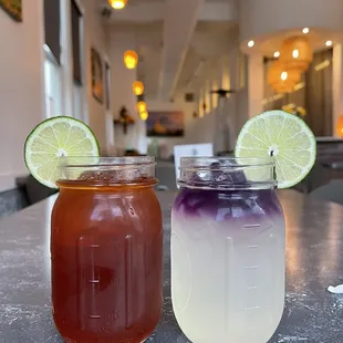 Lime Iced Tea, Purple Limeade