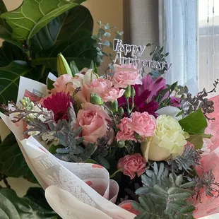 Beautiful anniversary bouquet, seriously beautiful!