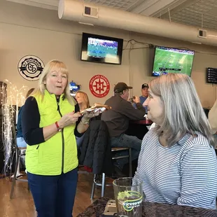 two women having a conversation