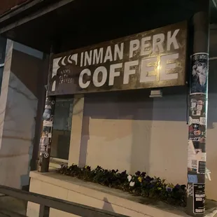 a sign for a coffee shop