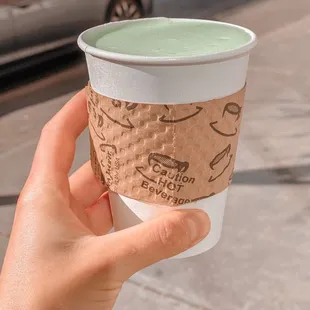 Matcha lavender latte