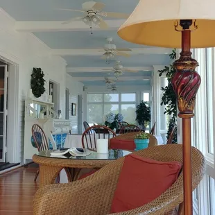 Back porch where breakfast is served