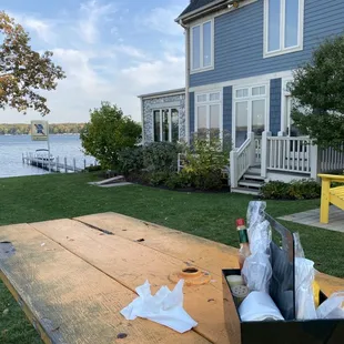 Outside - ground dining
