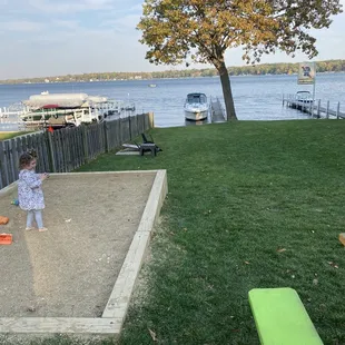 Outside play area by dining