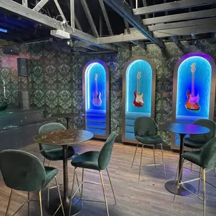 the interior of a music studio