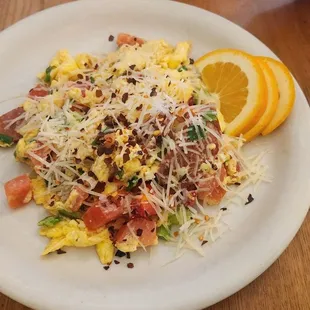 Andouille scramble special.