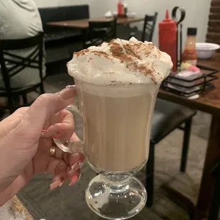 Irish coffee. Lots of Baileys! Yum