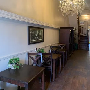 Inside seating area