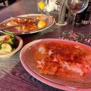 Watery &quot;broiled&quot; fish.
