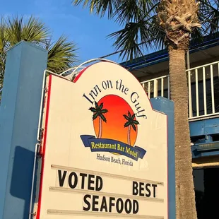 a sign for a restaurant