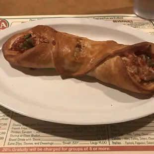 Pepperoni &amp; mushroom stromboli