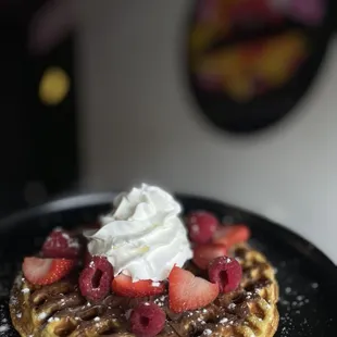 food, waffles