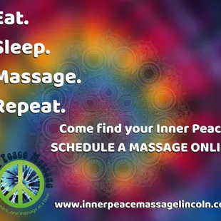 Eat. Sleep. Massage. Repeat.