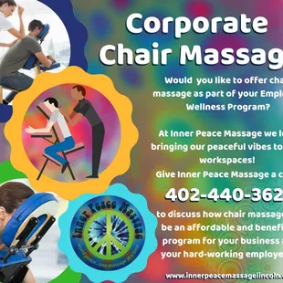 Corporate Chair Massage at Inner Peace Massage