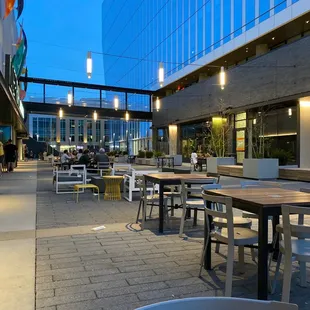 Tons of outdoor seating available