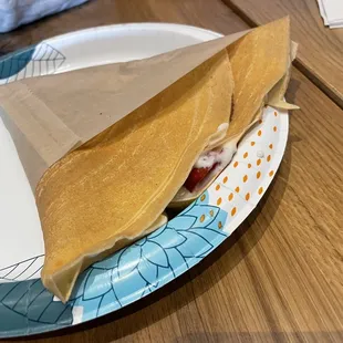 Strawberry cheesecake crepe