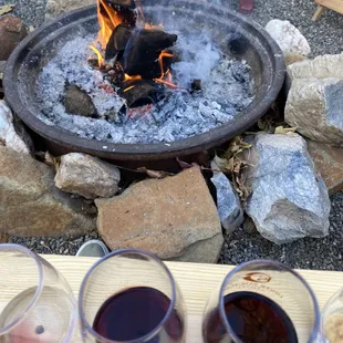 Warm and cozy by the fire